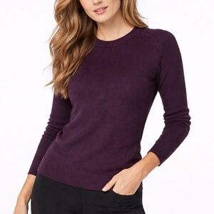 Lululemon Simply Wool Sweater Womens Extra Small Black Cherry Ribbed Knit Lounge